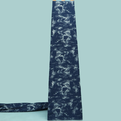 Blue Color Denim Shibori Print Fabric
