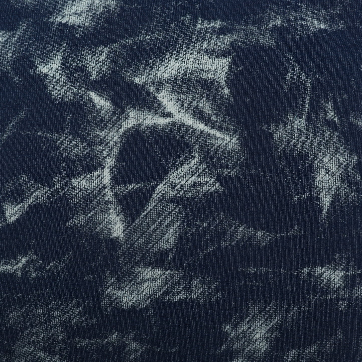 Blue Color Denim Shibori Print Fabric