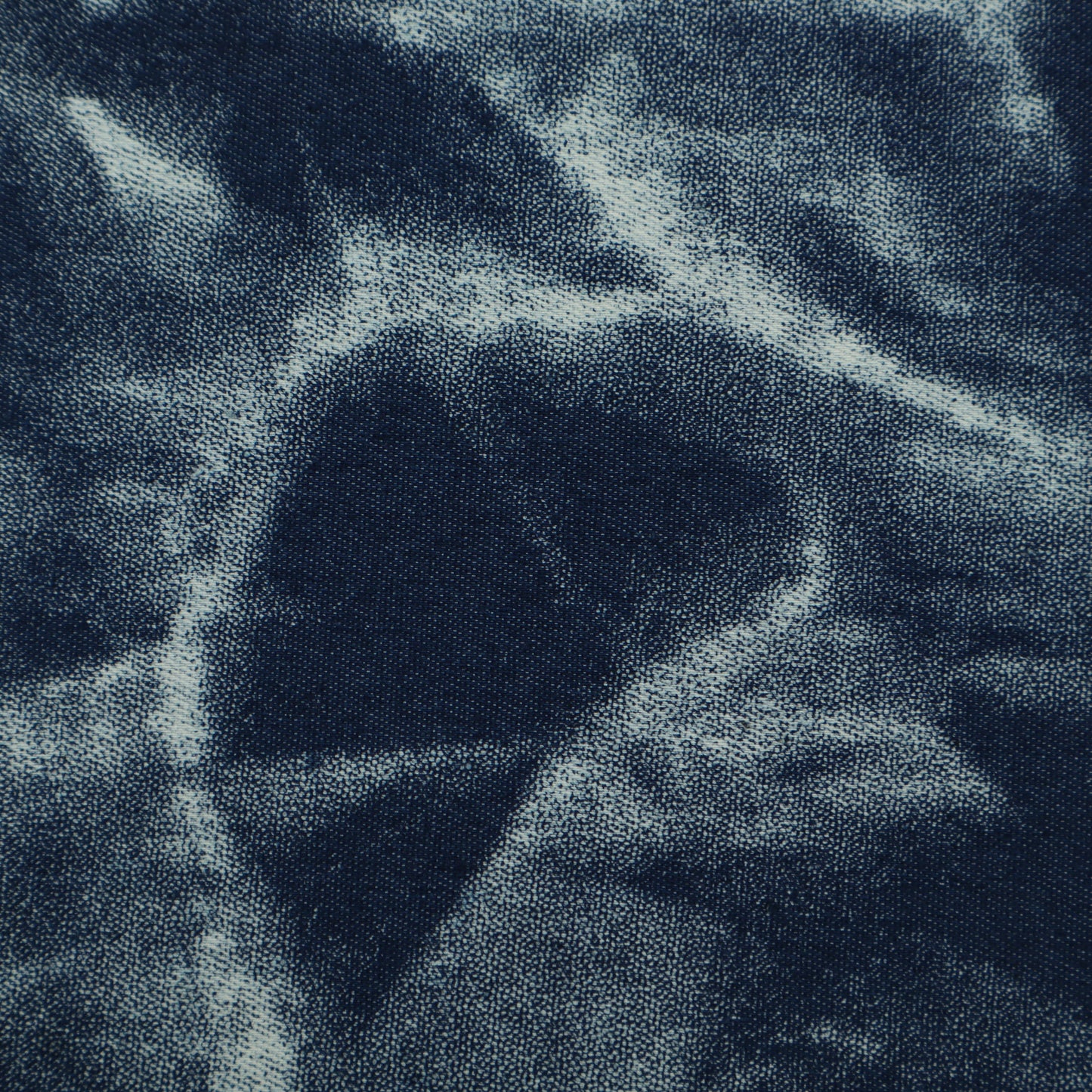 Blue Color Denim Shibori Print Fabric