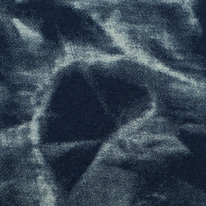 Blue Color Denim Shibori Print Fabric