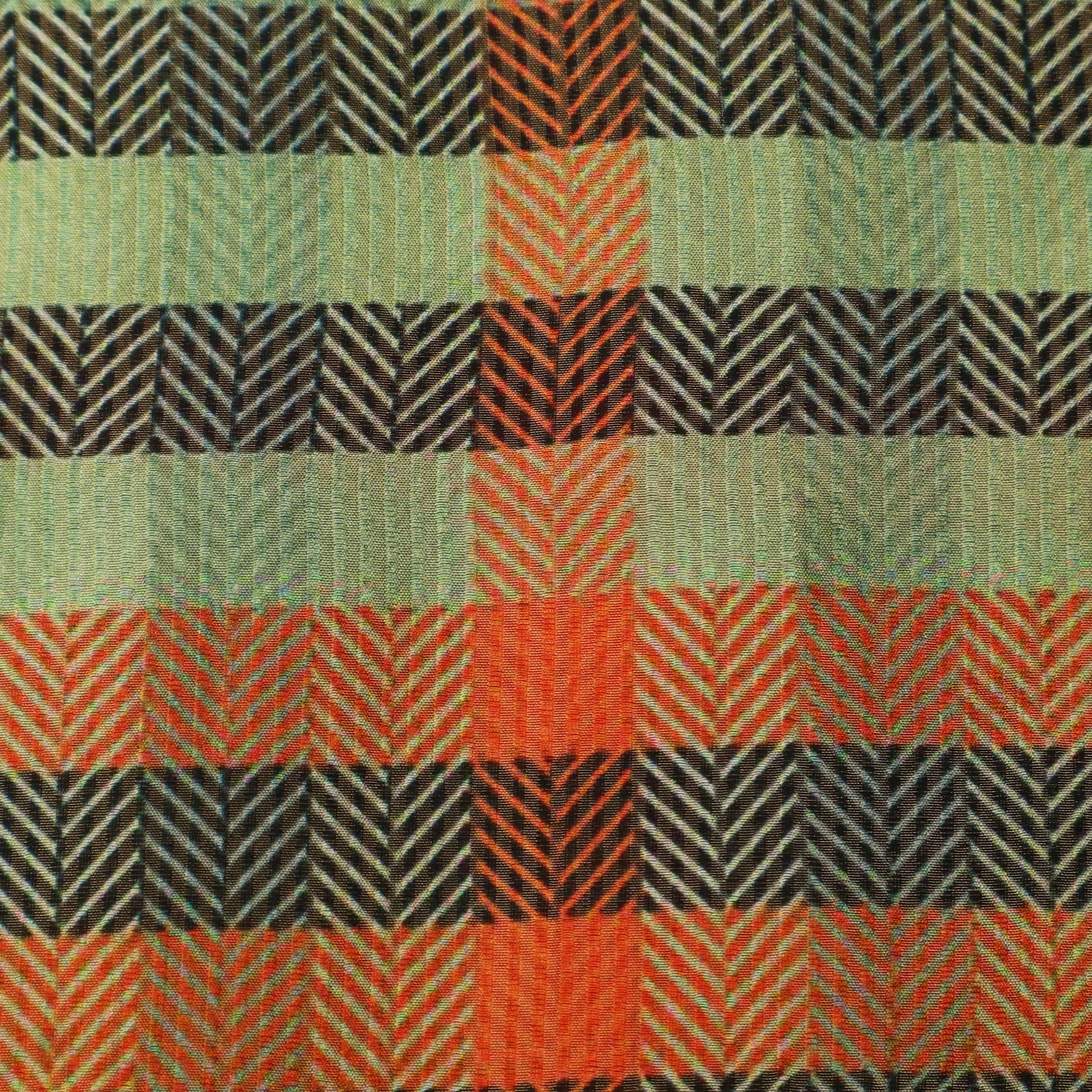 Pure Tissue Brocade Fabric Brocade with Contemporary Chevron Motifs