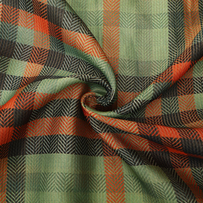 Pure Tissue Brocade Fabric Brocade with Contemporary Chevron Motifs