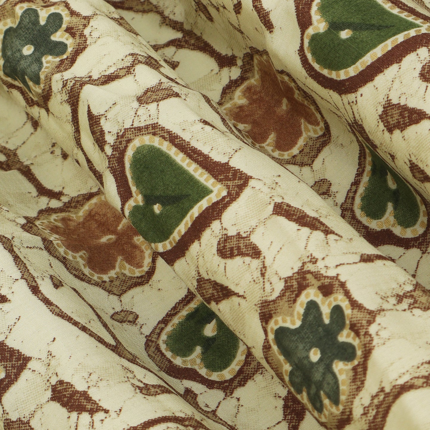 Silk Chanderi Foil Print Fabric