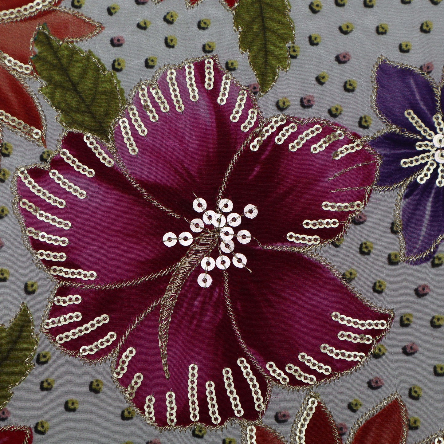 White Color Crepe Embroidery Fabric