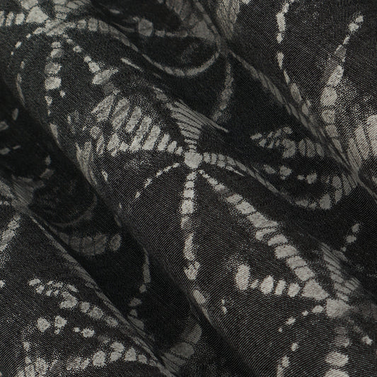 Black Color Denim Print Fabric