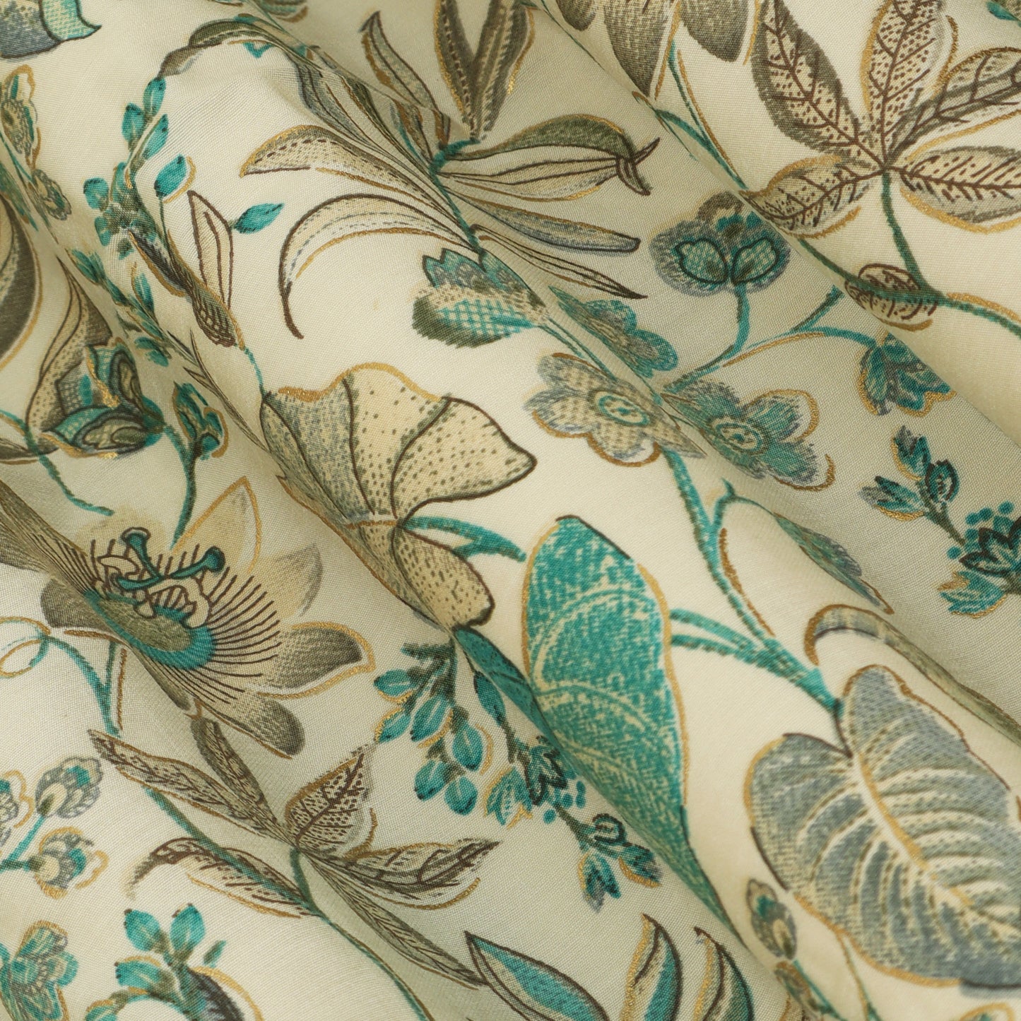Chanderi Foil Print Fabric