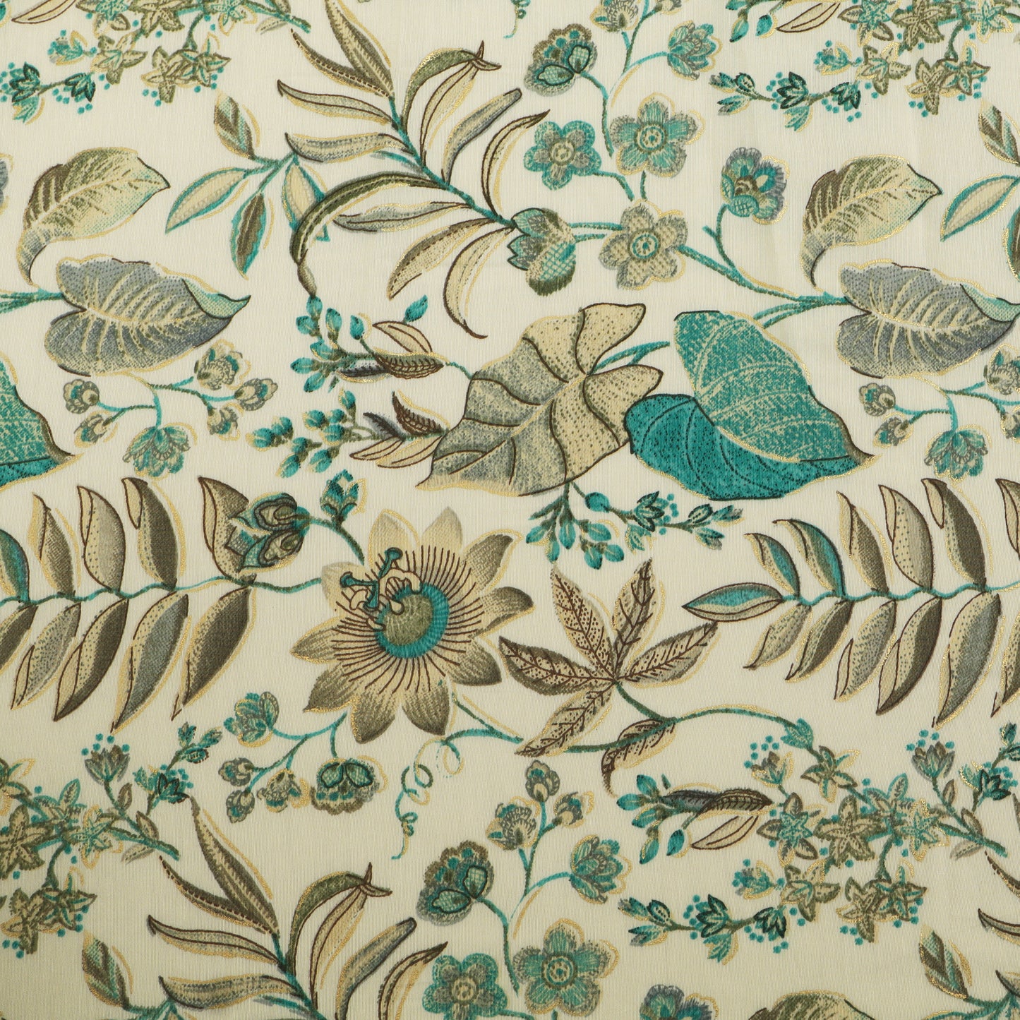 Chanderi Foil Print Fabric