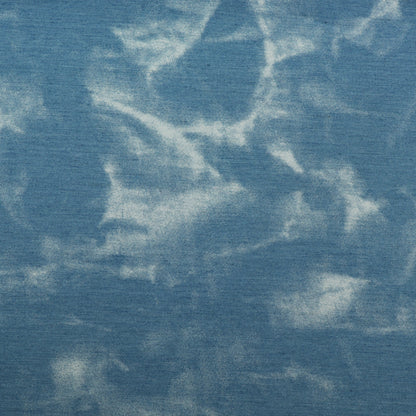 Sky Blue Color Denim Shibori Print Fabric