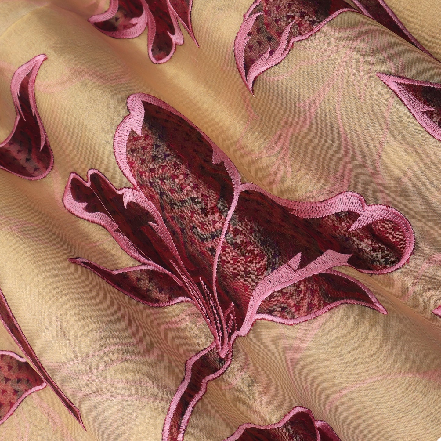 Pure TIssue Embroidered Fabric