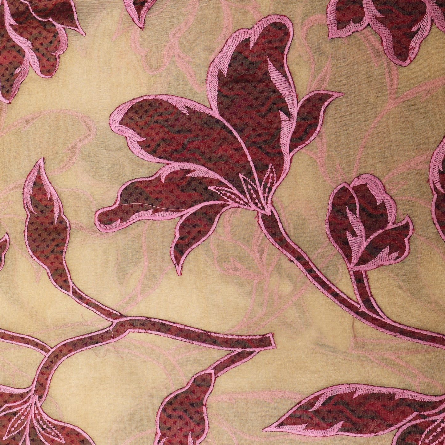 Pure TIssue Embroidered Fabric
