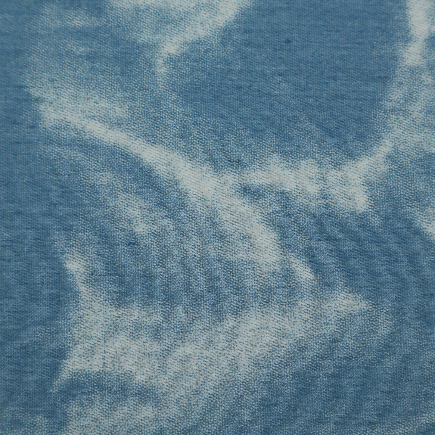 Sky Blue Color Denim Shibori Print Fabric