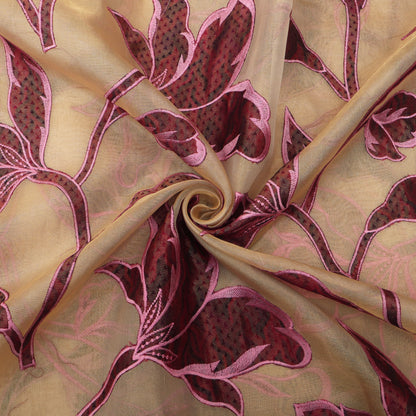 Pure TIssue Embroidered Fabric