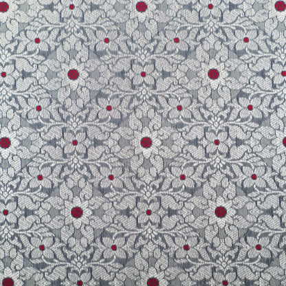 Grey Color Pauri Meena Brocade Fabric