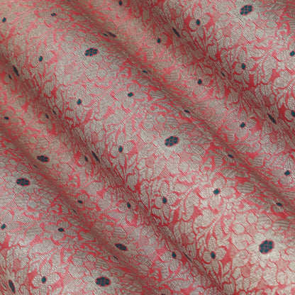 Pink Color Pauri Meena Brocade Fabric