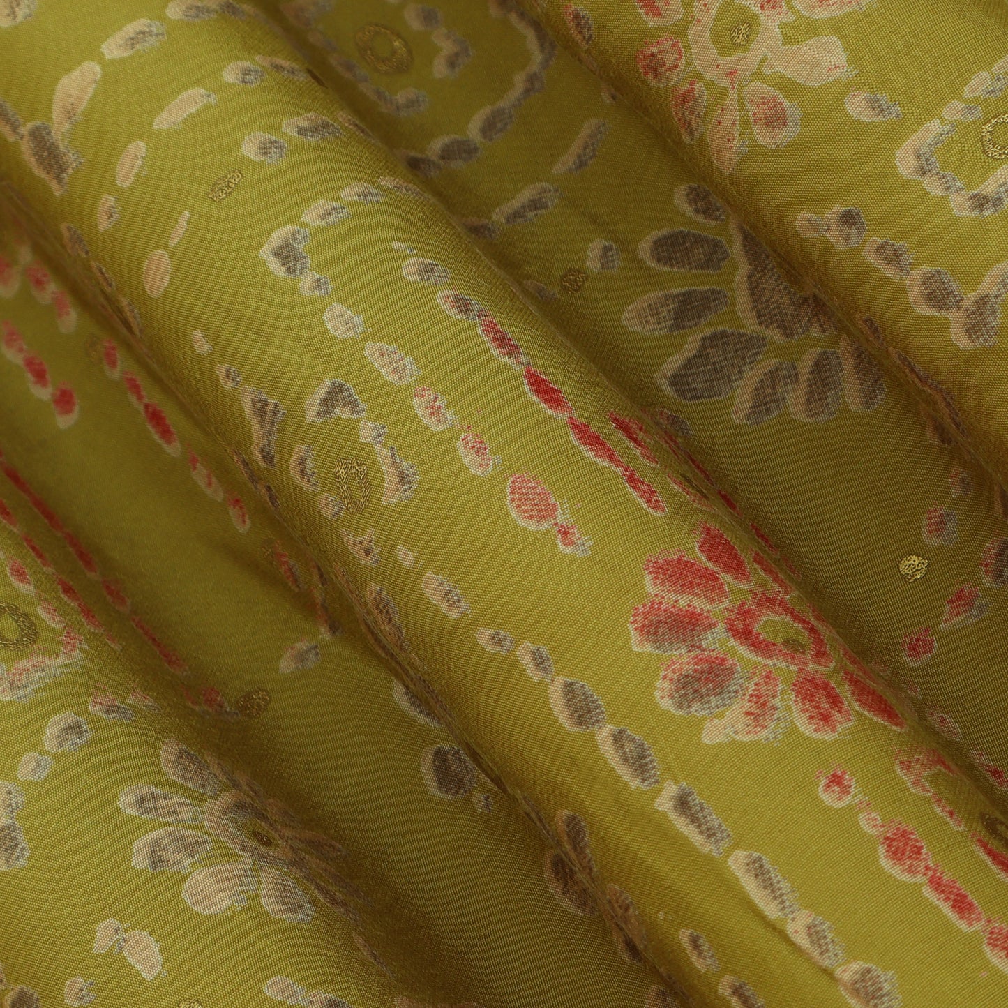 Silk Chanderi Foil Print Fabric