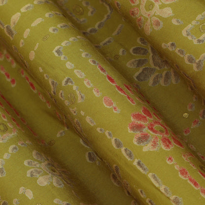 Silk Chanderi Foil Print Fabric