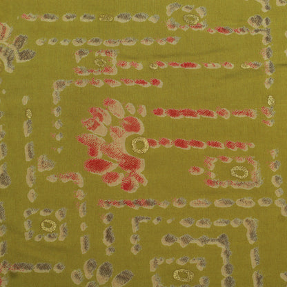 Silk Chanderi Foil Print Fabric