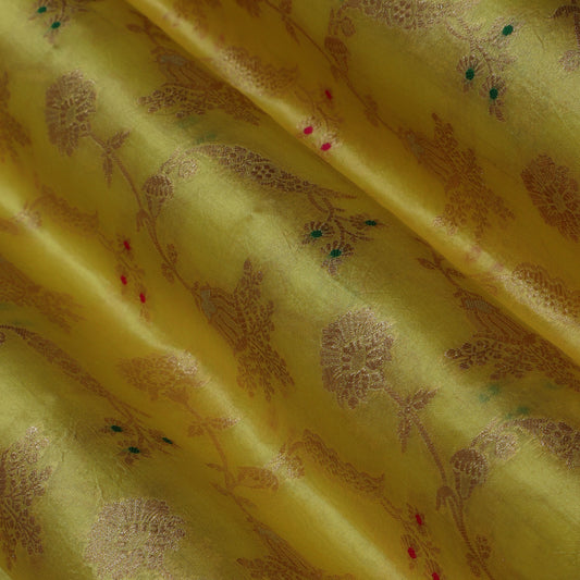 Lemon Color Brocade Fabric