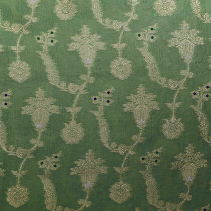 Pista Green Color Brocade Fabric