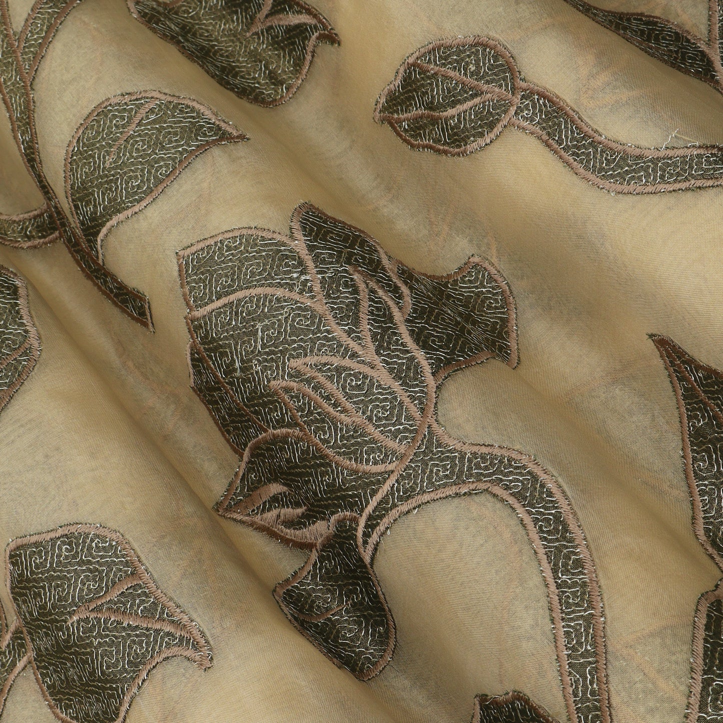 Floral Printed Organza Fabric for Festive & Party Wear