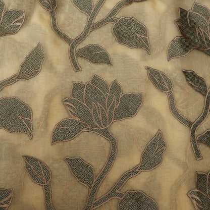 Floral Printed Organza Fabric for Festive & Party Wear