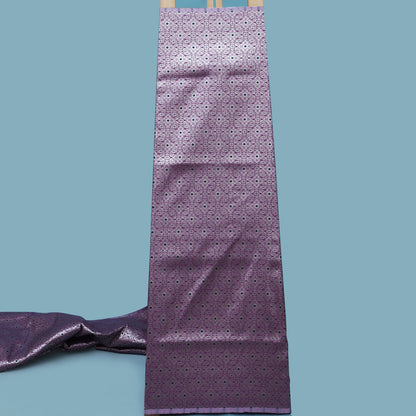 Purple Color Pauri Meena Brocade Fabric