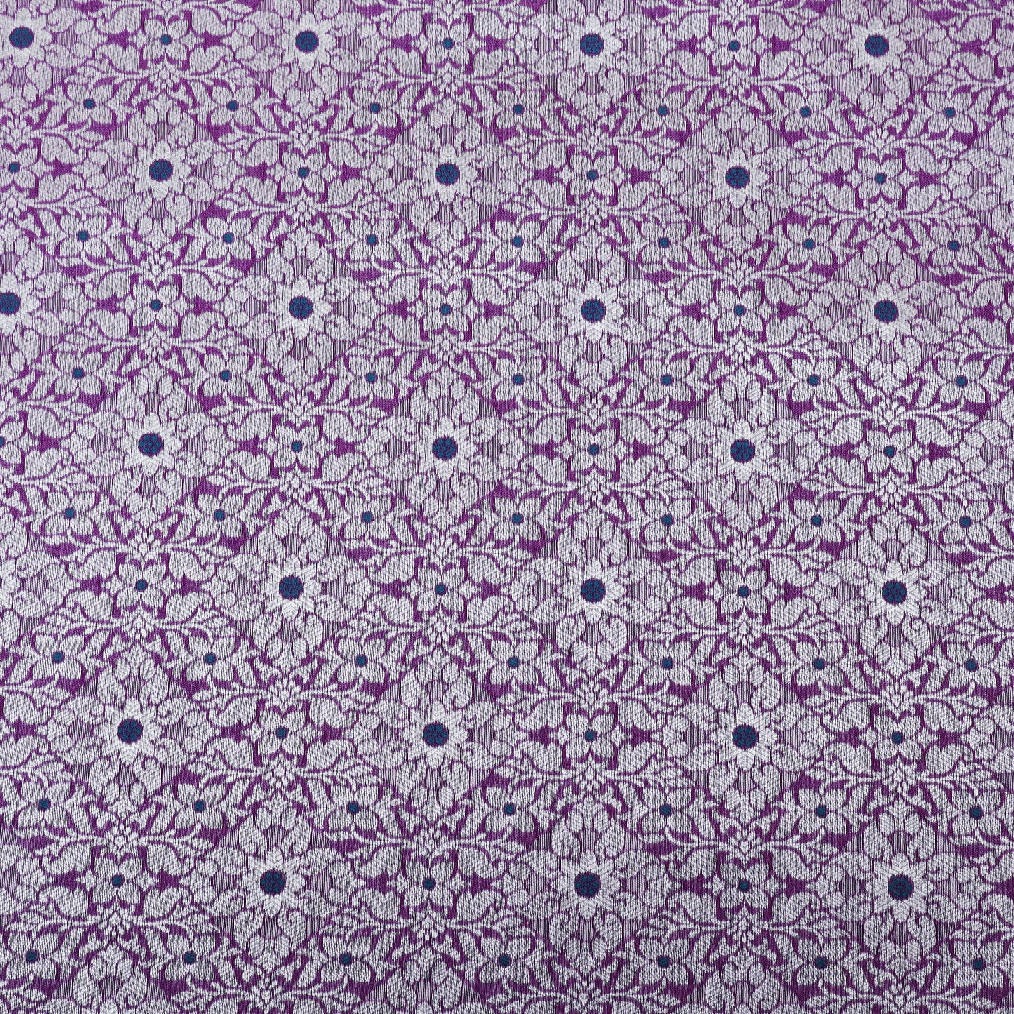 Purple Color Pauri Meena Brocade Fabric