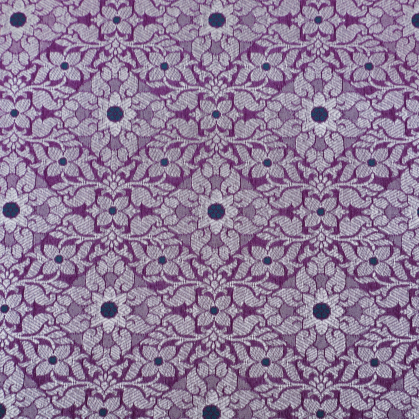 Purple Color Pauri Meena Brocade Fabric