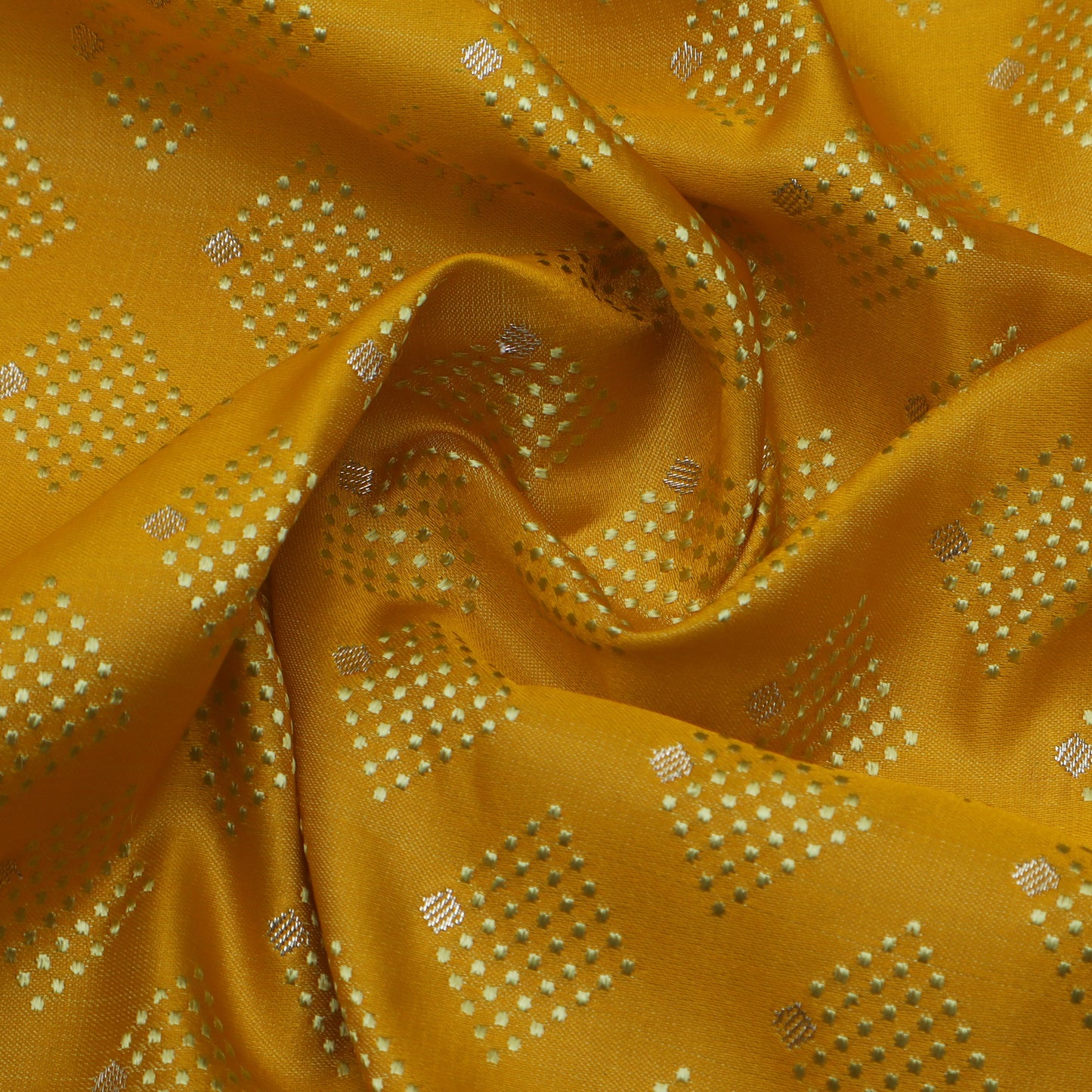 Yellow Color Tanchui Brocade Fabric