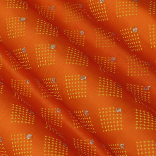 Orange Color Tanchui Brocade Fabric