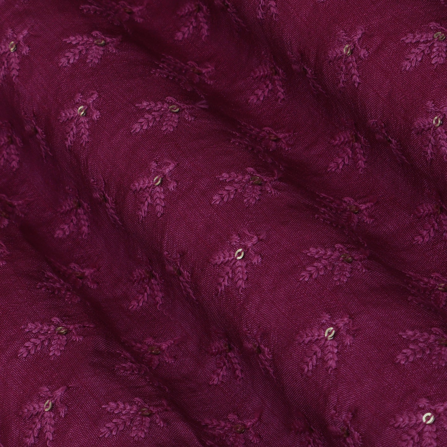 Onion Color Slub Silk Booti Fabric