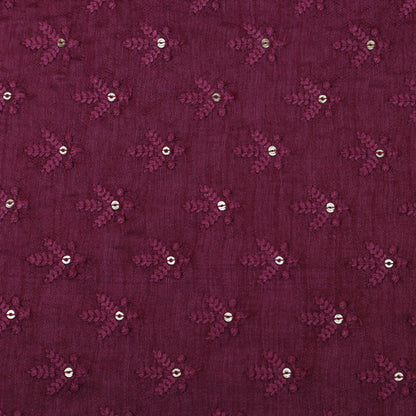 Onion Color Slub Silk Booti Fabric