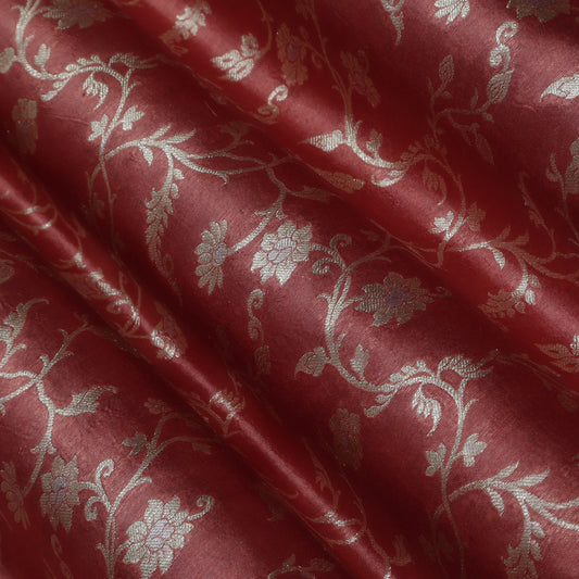 Rust Color Brocade Fabric