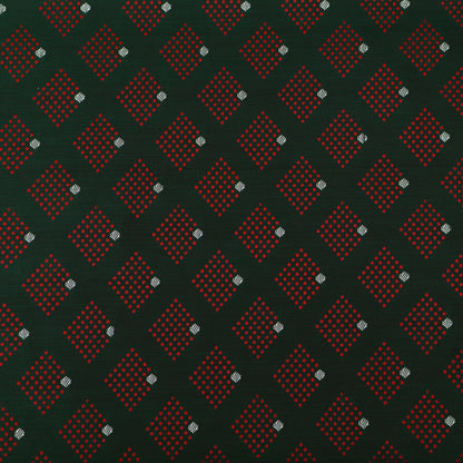 Bottle Green Color Tanchui Brocade Fabric