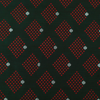 Bottle Green Color Tanchui Brocade Fabric