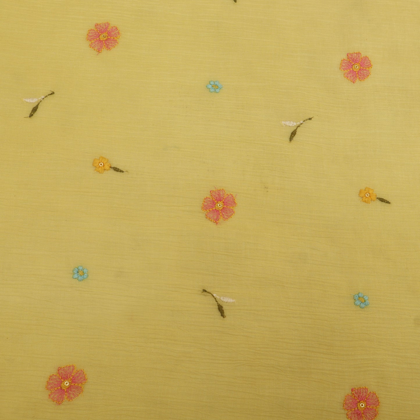 Crush Chanderi Embroidery Fabric