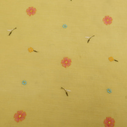 Crush Chanderi Embroidery Fabric