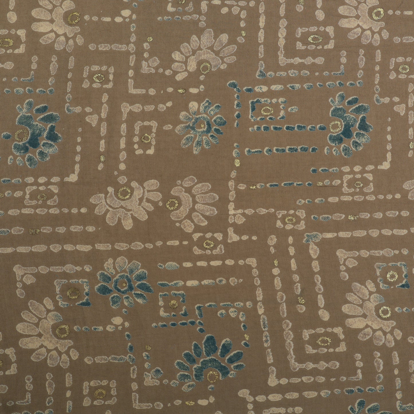 Chanderi Foil Print Fabric