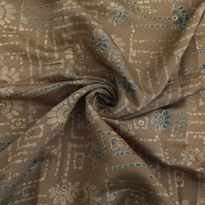 Chanderi Foil Print Fabric