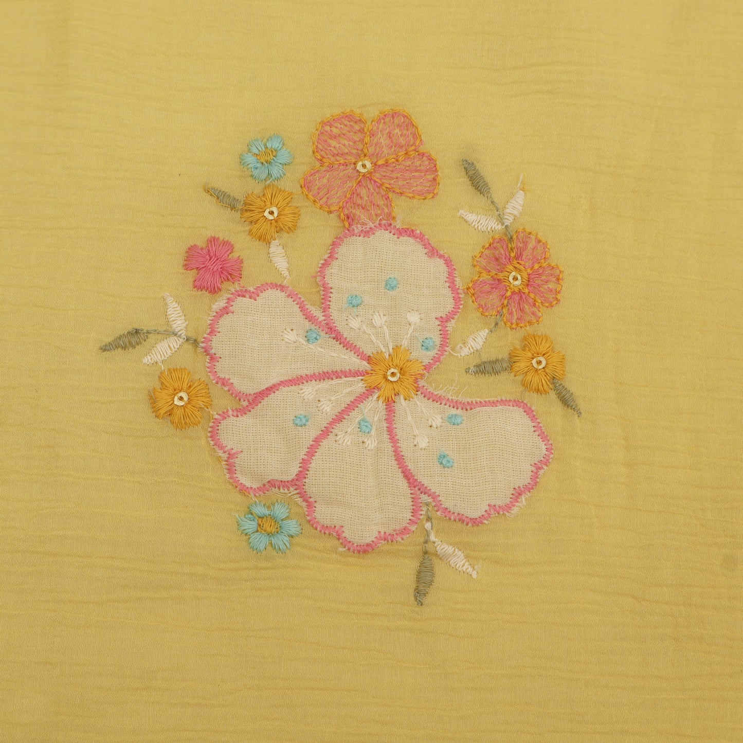 Crush Chanderi Embroidery Fabric