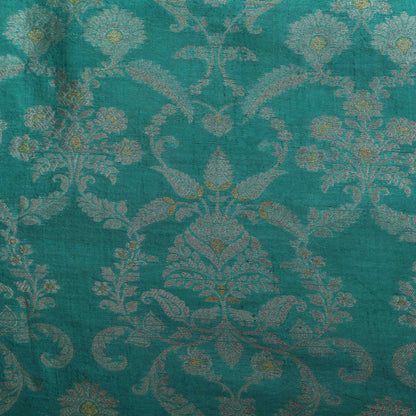 Rama Green Color Brocade Fabric