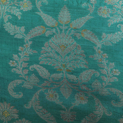 Rama Green Color Brocade Fabric