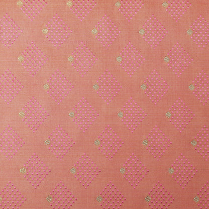 Peach Color Tanchui Brocade Fabric