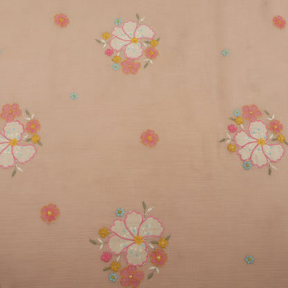Crush Chanderi Embroidery Fabric