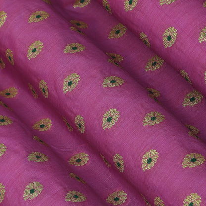 Pink Color Katan Meena Booti Brocade Fabric