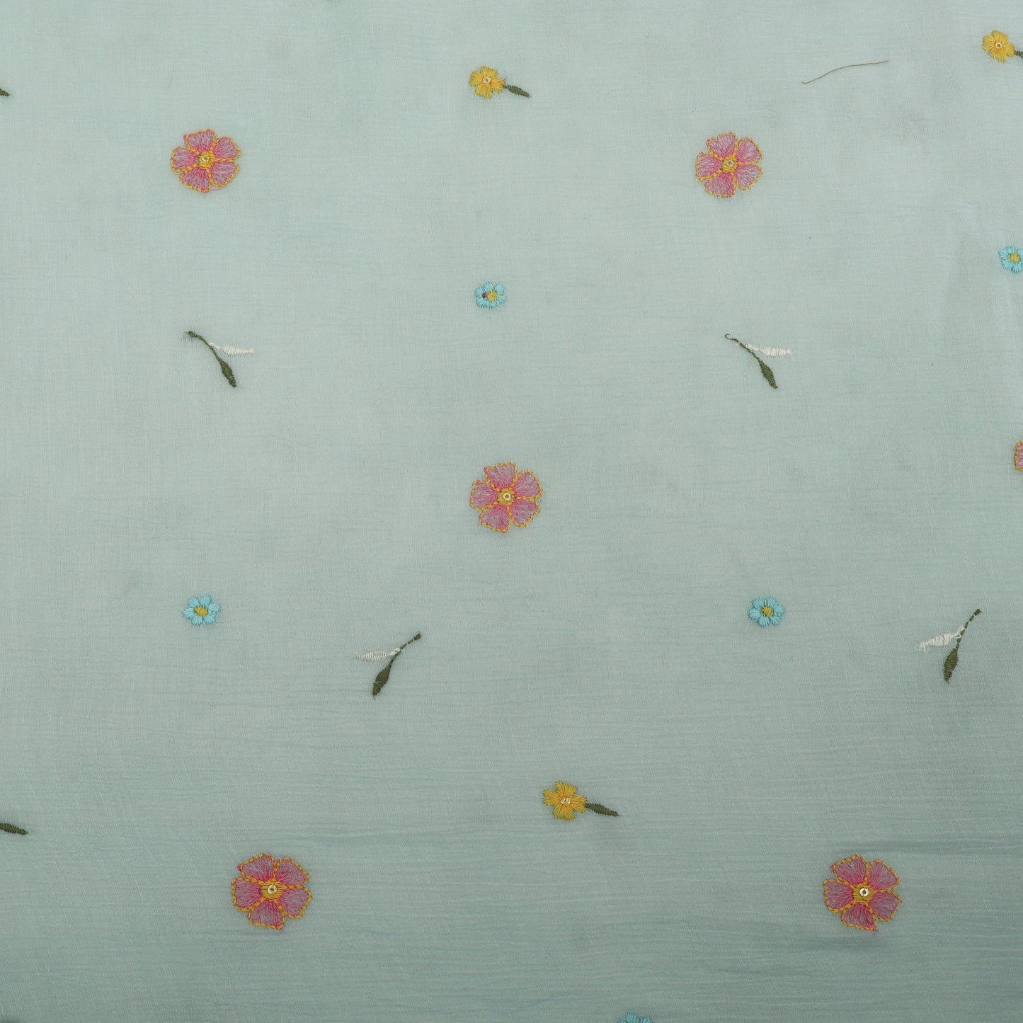 Crush Chanderi Embroidery Fabric