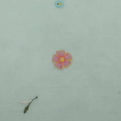 Crush Chanderi Embroidery Fabric