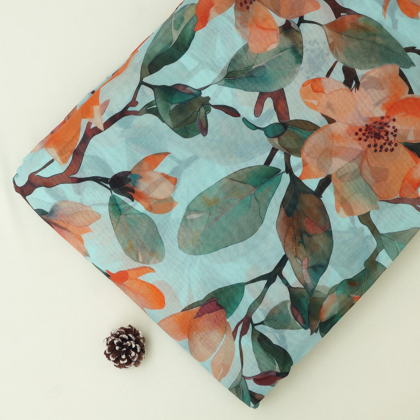 Chanderi Print Fabric