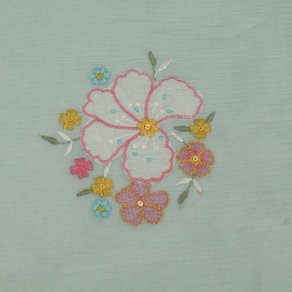 Crush Chanderi Embroidery Fabric