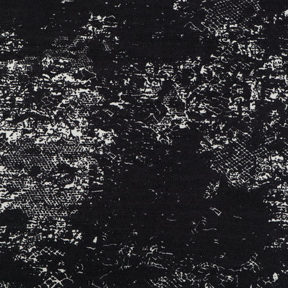 Black Color Denim Shibori Print Fabric